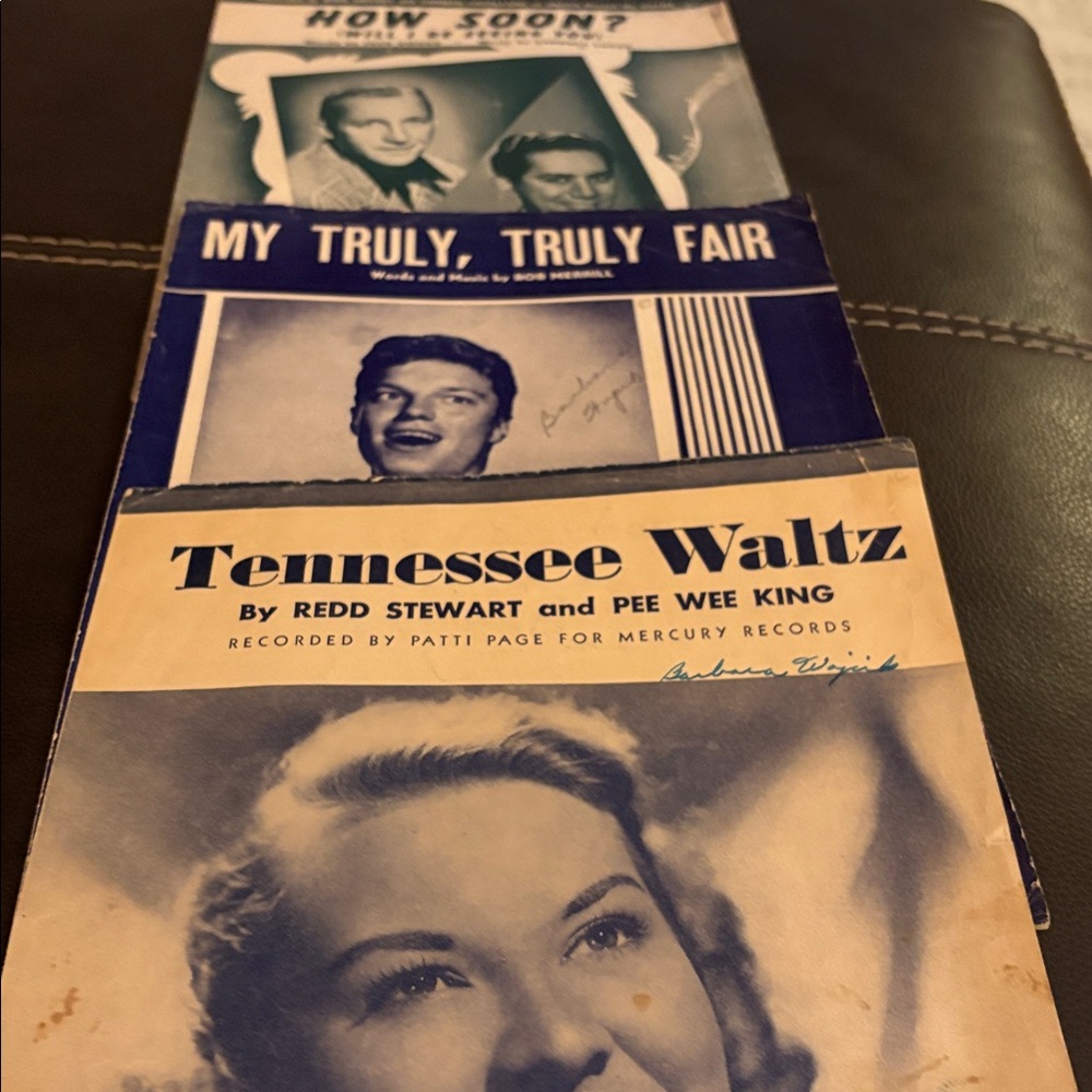 Tennessee Waltz , How soon & my truly fair bundle sheet music VTG
